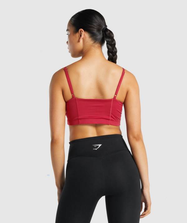 Damske Športové Podprsenky Gymshark Bandeau Bordove | TY1980235